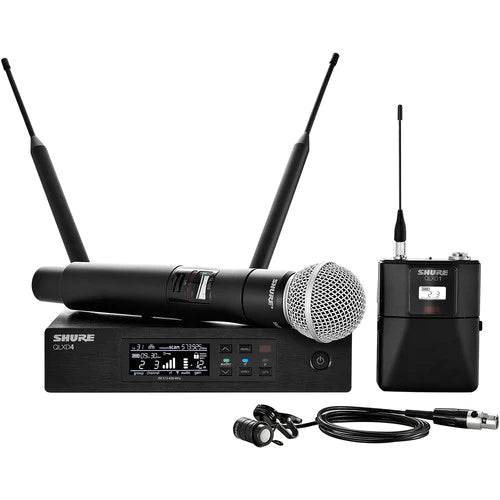 Shure QLXD124/85-H50 Wireless Combo System - Shure QLXD124/85 Digital Wireless Combo Microphone System (H50: 534 to 598 MHz)