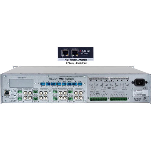 PEMA-8125.70 - Ashly PEMA-8125.70 8-Channel 1000W Pema Network Power Amplifier with OPDante Card & Protea DSP Software Suite (70V)