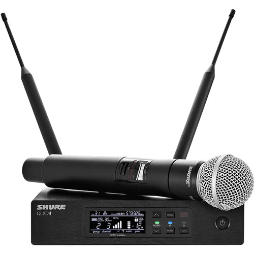 Shure QLXD24/SM58-X52 Wireless Handheld System - Shure QLXD24/SM58 Digital Wireless Handheld Microphone System with SM58 Capsule (X52: 902 to 928 MHz)