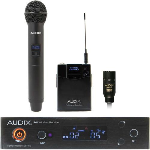 AUDIX AP41OM2L10B - Audix AP41OM2L10B Handheld And Lavalier Wireless System