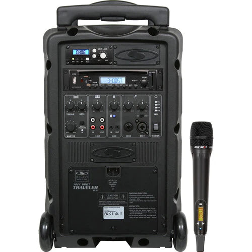 Galaxy Audio TV8-C010H000 TV8 w/CD player, 1 receiver and 1 handheld mic - Galaxy Audio TV8 Traveler Series 120W PA System with CD Player and Single UHF Receiver and One Wireless Handheld Microphone