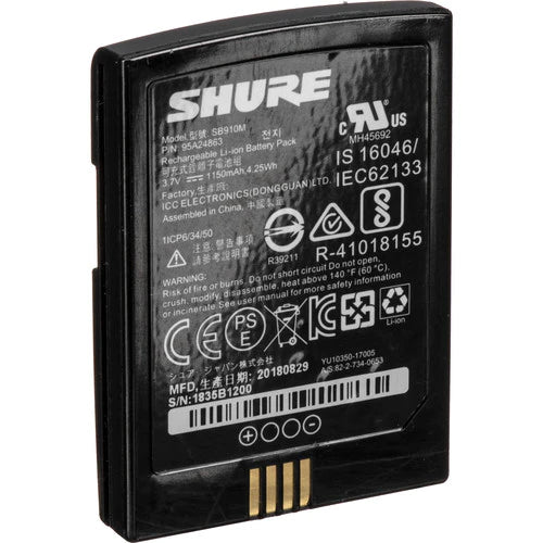 Shure SB910M Wireless Battery - Shure SB910M Battery for ADX1M Transmitter