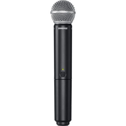 Shure BLX288/SM58-H11 Wireless Combo System - Shure BLX288/SM58 Dual-Channel Wireless Handheld Microphone System with SM58 Capsules (H11: 572 to 596 MHz)