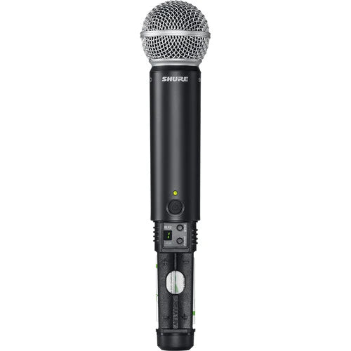 Shure BLX288/SM58-H11 Wireless Combo System - Shure BLX288/SM58 Dual-Channel Wireless Handheld Microphone System with SM58 Capsules (H11: 572 to 596 MHz)