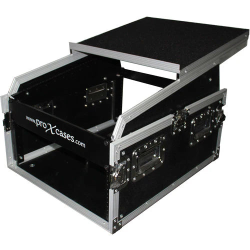 PRO-X- T-6MRSS13ULT MK2 - ProX 13U Top Mixer-DJ 6U Rack Combo Flight Case with Laptop Shelf