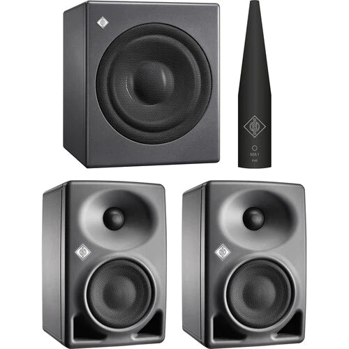 Neumann Monitor Alignment Kit 3 US Monitor Alignment kit. Includes (1) MA 1, (2) KH 80 DSP and (1) KH 750 DSP - Neumann Monitor Alignment Kit 3 w/ KH 80 Monitors, KH 750 Subwoofer, MA 1 Mic, and Software