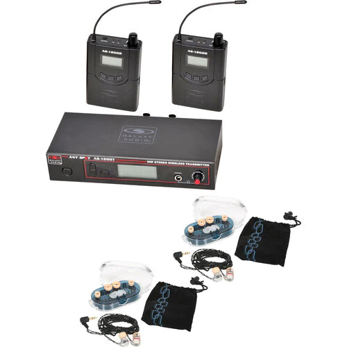 Galaxy Audio AS-1206-2* 210 selectable channel - Galaxy Audio AS-1206-2 Personal Wireless In-Ear Monitor System with 2 Receivers & EB6 Earbuds (D: 584 to 607 MHz)