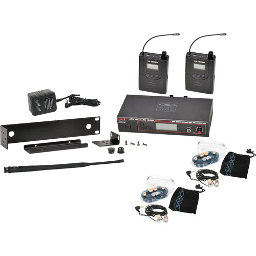 Galaxy Audio AS-1206-2* 210 selectable channel - Galaxy Audio AS-1206-2 Personal Wireless In-Ear Monitor System with 2 Receivers & EB6 Earbuds (D: 584 to 607 MHz)