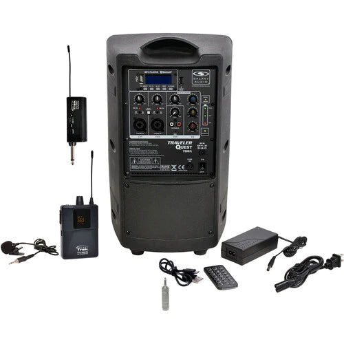 Galaxy Audio TQ8X-GTU-V0P5B0 same as above; channel B -Galaxy Audio Traveler Quest TQ8X PA with GTU-V0P5B0 Wireless Mic System (B: 524.5 to 594.5 MHz)