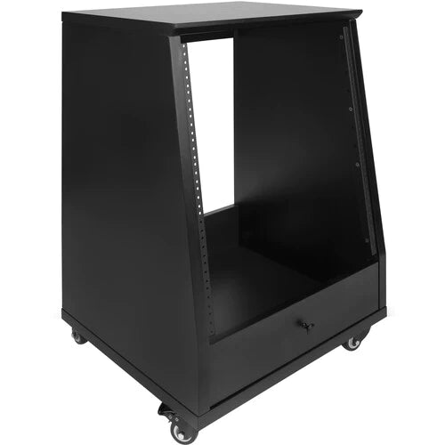 GATOR CASES GFW-ELITESTUDIORK12-BLK Elite Series 12U Angled Studio Rack - BLK