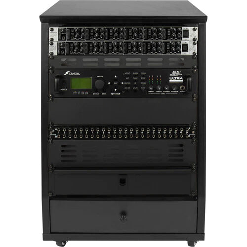 GATOR CASES GFW-ELITESTUDIORK12-BLK Elite Series 12U Angled Studio Rack - BLK