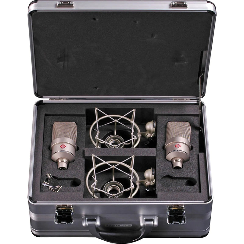 Neumann TLM 103-STEREO Stereo pair of TLM 103 and EA 1 with aluminum case - Neumann TLM 103 STEREO SET Cardioid Microphones (Nickel)