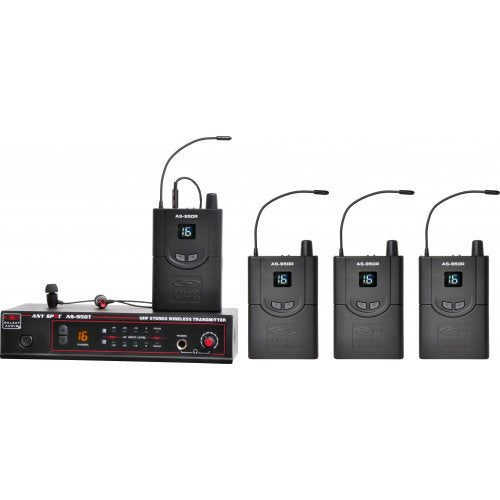 Galaxy Audio AS-950-4-P2 950 SERIES  BAND Pack: includes 1-AS-950T, 4 x AS-950R, 4 x EB4 ear buds, rack ears.