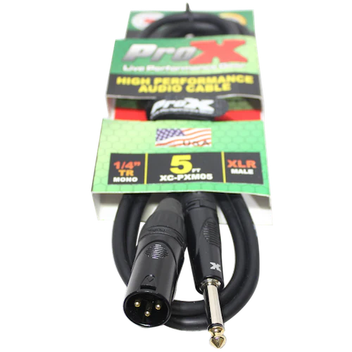 PROX-XC-PXM05 - ProX XC-PXM05 5 Ft. Unbalanced 1/4" TS to XLR3-M High Performance Audio Cable