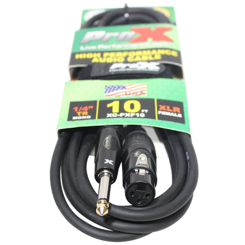 PROX-XC-PXF10 - ProX XC-PXF10 10 Ft. Unbalanced 1/4" TS to XLR3-F High Performance Audio Cable