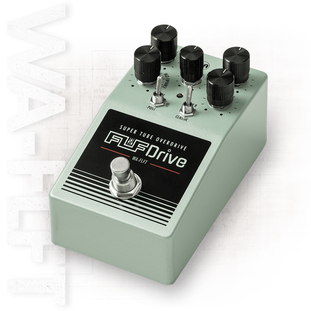 WARM WA-FLFT - Fluff Drive Amp-Driving Overdrive Pedal With Modded Mid Enhance, Low Boost, & Variable Noise Gate Controls