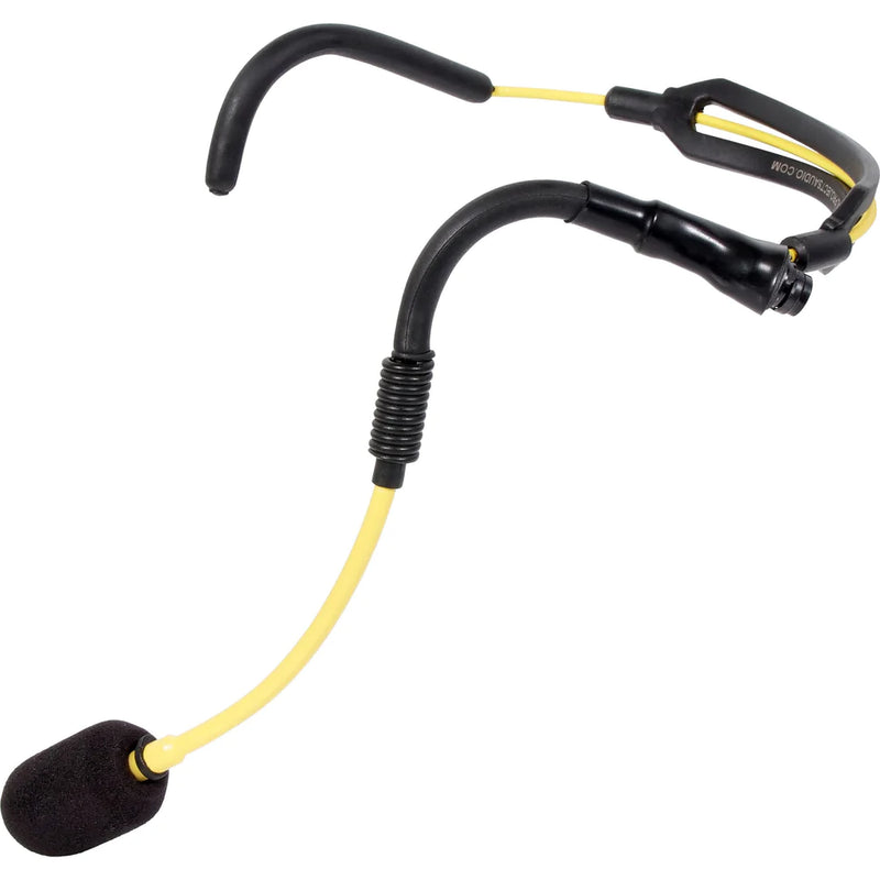 Galaxy Audio H2O7-Y-AT YELLOW HEAVY-DUTY HEADWORN W/ DETACHABLE CABLE WIRED FOR AUDIO TECHNICA - Galaxy Audio H2O7-Y-AT Waterproof Dual Ear Fitness Headset Microphone for Audio Technica Transmitters - Yellow