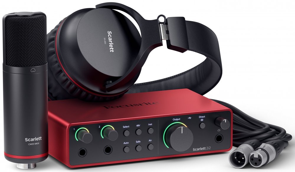 FOCUSRITE Scarlett Studio 4Tth Gen - 2i2 Studio Pack w/ Mic and Headphones