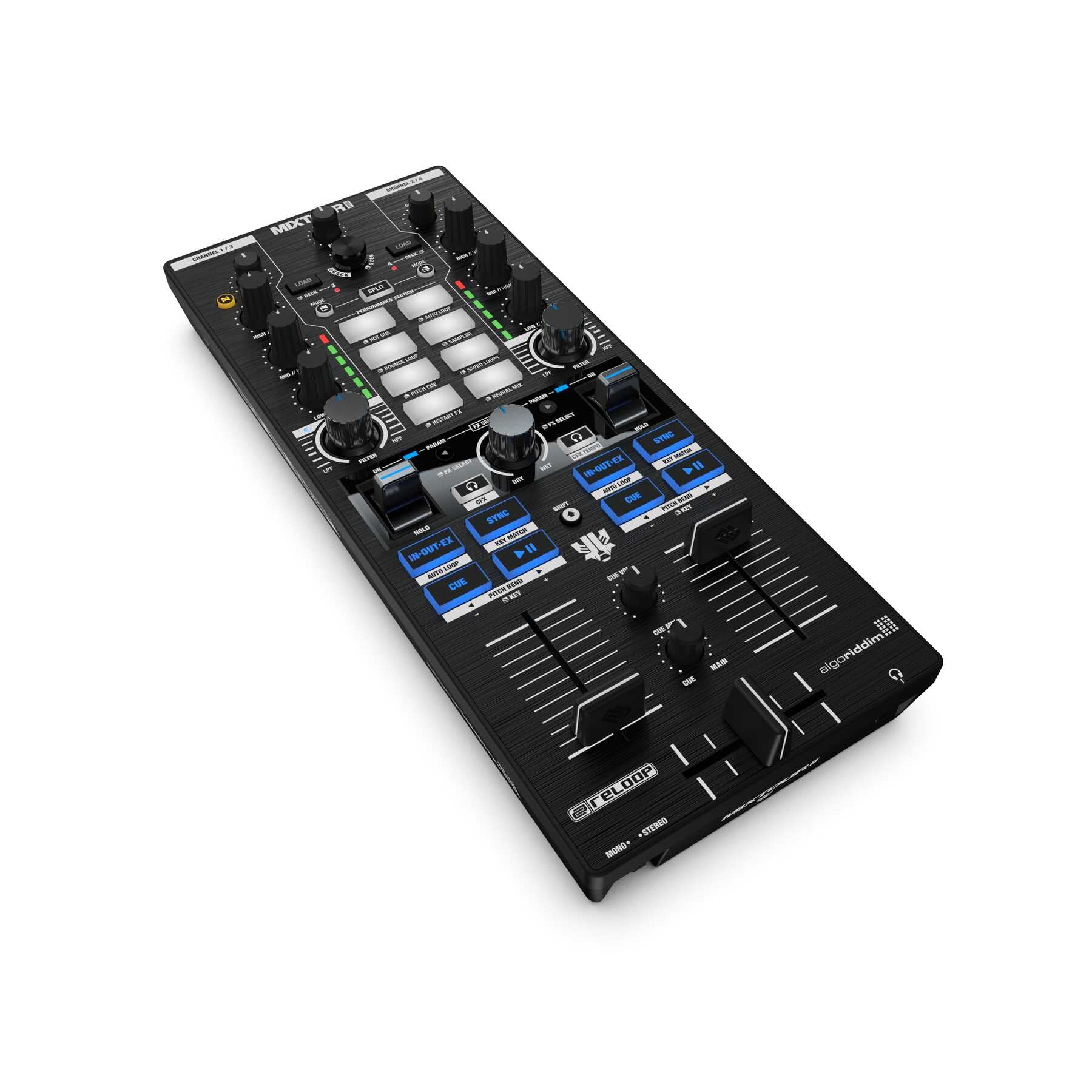 RELOOP MIXTOUR PRO - High-quality, ultra-portable, all-in-one four-deck DJ controller with audio interface