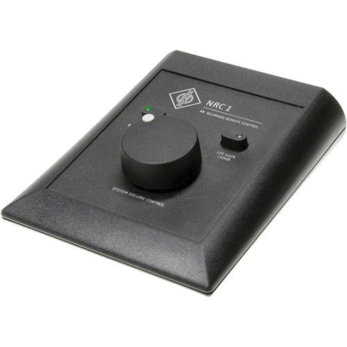 Neumann NRC 1 A simple hardware remote used to control the system volume, LFE gain, and bass management bypass. A standard CAT-5 (or better) network cable, available from third parties, is required, black