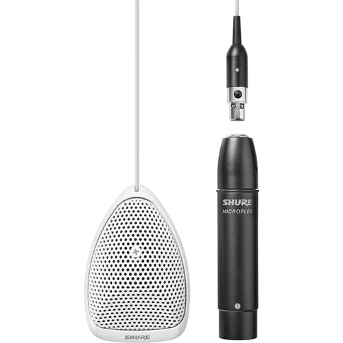 Shure MX391W-A/S Microphone Boundary - Shure MX391W-A/S Microflex Condenser Boundary Microphone Supercardioid - White