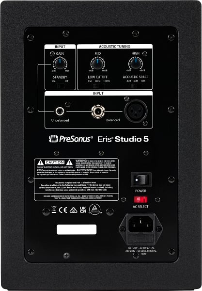 PRESONUS ERIS STUDIO 5 - 5.5-Inch 2-Way Active Studio Monitors With EBM Wave Guide