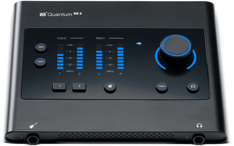 PRESONUS QUANTUM ES-2 - high-fidelity 2x2, 24-bit / 192 kHz, recording interface with 6-Month Studio One Pro+ membership included.