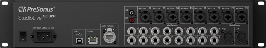 PRESONUS Studiolive SE32R - 40-channel rack mixer with 32 onboard XMAX-R
