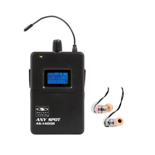 Galaxy Audio AS-1406R* 1400 SERIES WPM RECEIVER W/EB6: 275 selectable channels, 1 AS-1400R, EB6 earbuds