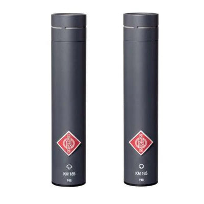 Neumann KM 185-MT-STEREOSET Stereo set includes two each: KM 185, SG 21 BK, WNS 100 in one woodbox - Neumann KM 185 MT Stereo Matched Microphone Pair (Matte Black)