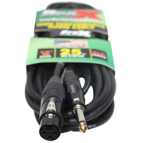 PROX-XC-PXF25 - ProX XC-PXF25 25 Ft. Unbalanced 1/4" TS to XLR3-F High Performance Audio Cable