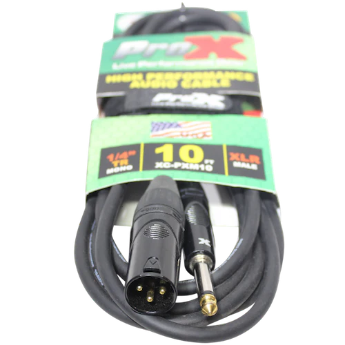 PRO-X- XC-PXM10 - ProX XC-PXM10 10 Ft. Unbalanced 1/4" TS-M to XLR3-M High Performance Audio Cable