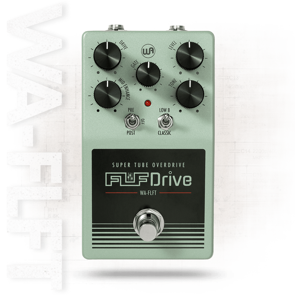 WARM WA-FLFT - Fluff Drive Amp-Driving Overdrive Pedal With Modded Mid Enhance, Low Boost, & Variable Noise Gate Controls