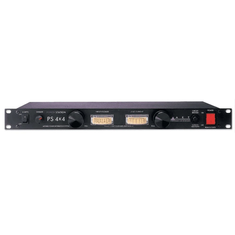 ART ProAudio PS4X4 ART DUAL METERD DIS SYS W/LHT PIPES - ART Ps4X4 Rackmount 8 Outlet Power Conditioner Amp Surge Protector