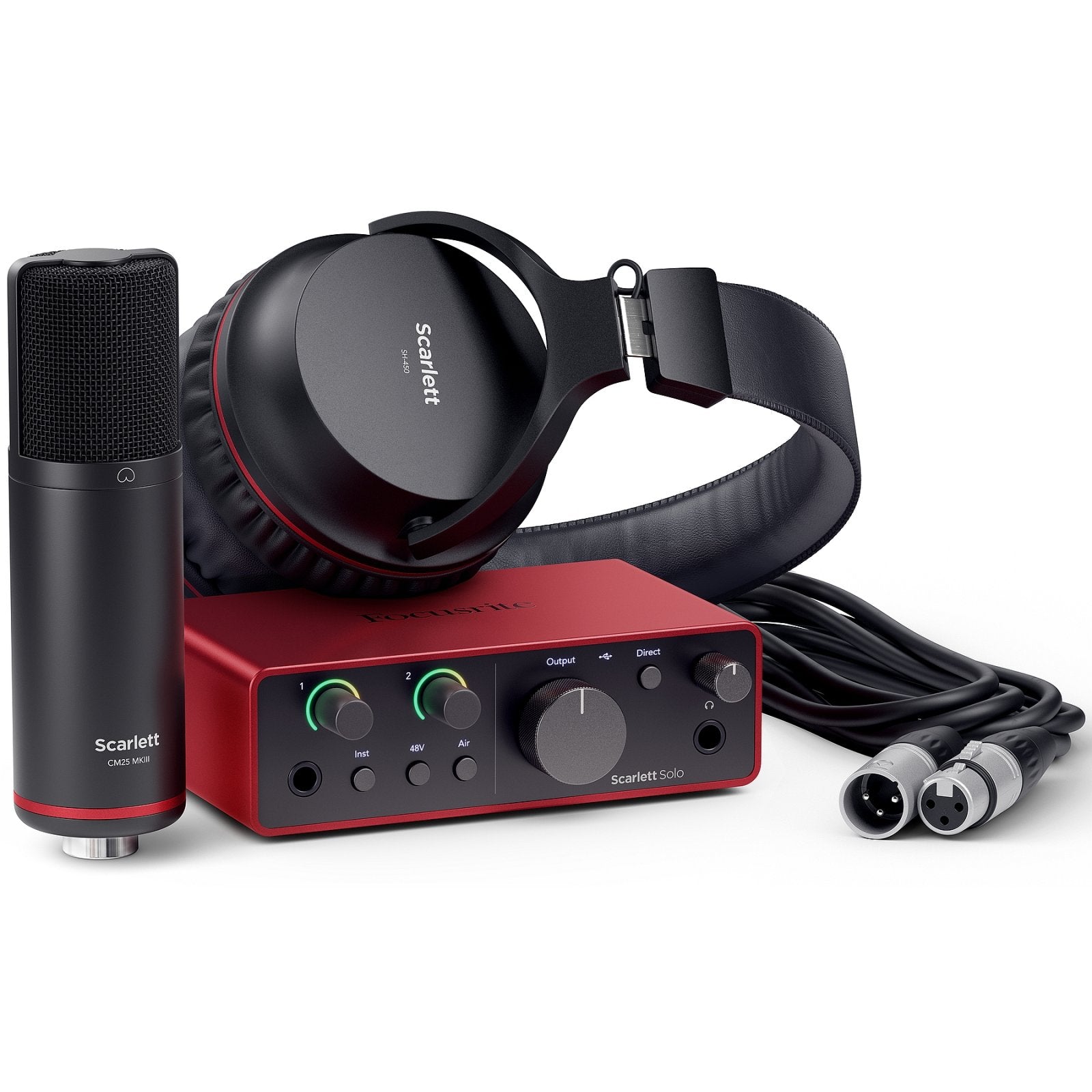 FOCUSRITE Scarlett Solo Studio 4th GEN - Solo Studio Pack w/ Mic and Headphones