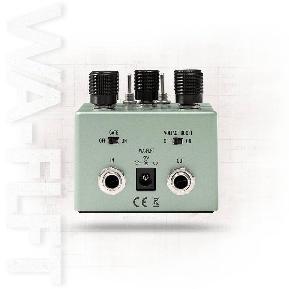 WARM WA-FLFT - Fluff Drive Amp-Driving Overdrive Pedal With Modded Mid Enhance, Low Boost, & Variable Noise Gate Controls