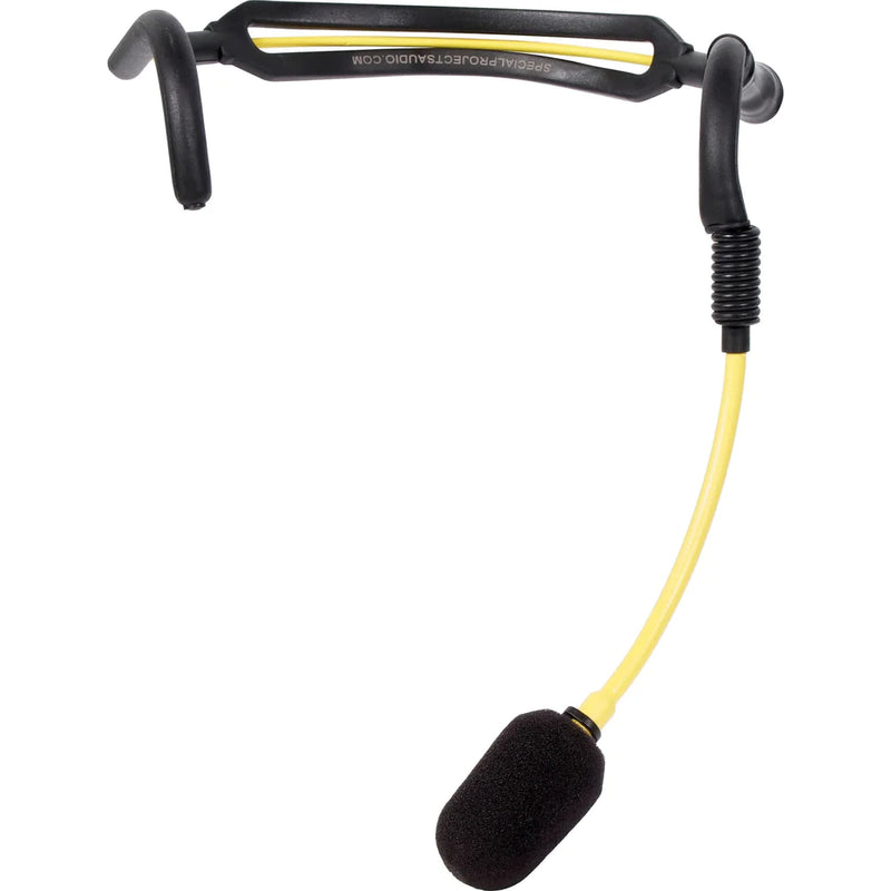 Galaxy Audio H2O7-Y-AT YELLOW HEAVY-DUTY HEADWORN W/ DETACHABLE CABLE WIRED FOR AUDIO TECHNICA - Galaxy Audio H2O7-Y-AT Waterproof Dual Ear Fitness Headset Microphone for Audio Technica Transmitters - Yellow