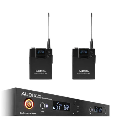 AUDIX AP42BPA - Audix AP42BPA 40 Series Dual-Channel Wireless System w/ 2 B60 Bodypacks