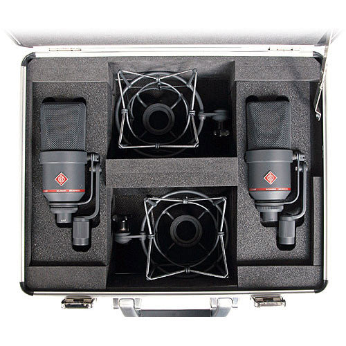 Neumann TLM 170 R-MT-STEREO Factory-matched stereo set of two TLM 170 R mt with EA 170 mt in Mic Briefcase - Neumann TLM 170 R MT STEREO Multi-Pattern Large-Diaphragm Studio Condenser Microphone (Stereo Set, Black)