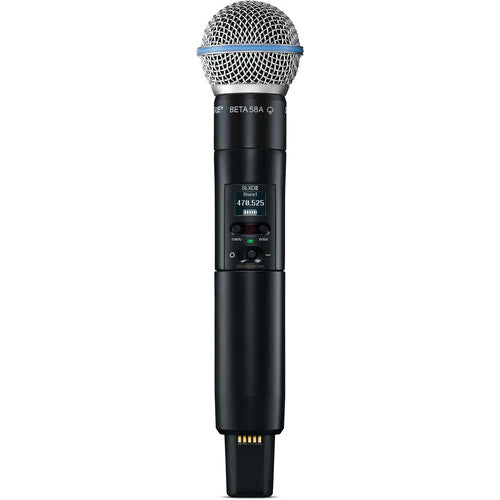 Shure SLXD24/B58-G58 Wireless Handheld System - Shure SLXD24/B58 Digital Wireless Handheld Microphone System with Beta 58A Capsule (G58: 470 to 514 MHz)