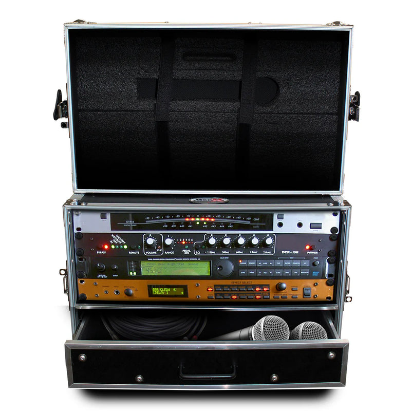 PRO-X- XS-WM4U2DR - ProX XS-WM4U2DR Flight Case ATA Style Rack 12 In. Deep 4U W/2U Drawer