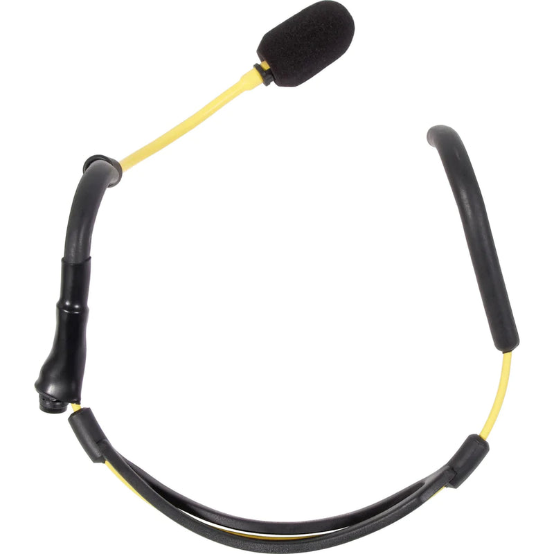 Galaxy Audio H2O7-Y-AT YELLOW HEAVY-DUTY HEADWORN W/ DETACHABLE CABLE WIRED FOR AUDIO TECHNICA - Galaxy Audio H2O7-Y-AT Waterproof Dual Ear Fitness Headset Microphone for Audio Technica Transmitters - Yellow