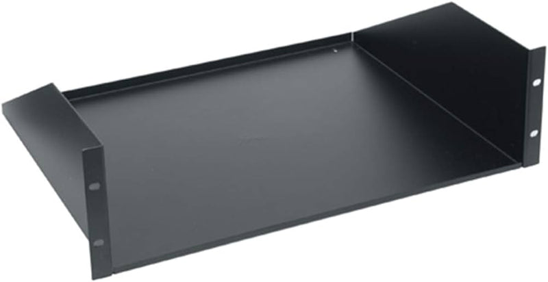 Middle Atlantic U3 is a 3U rack shelf made with steel construction and a black powder coat finish