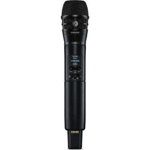 Shure SLXD24/K8B-J52 Wireless Handheld System - Shure SLXD24/K8B Digital Wireless Handheld Microphone System with KSM8 Capsule (J52: 558 to 602 + 614 to 616 MHz, Black)