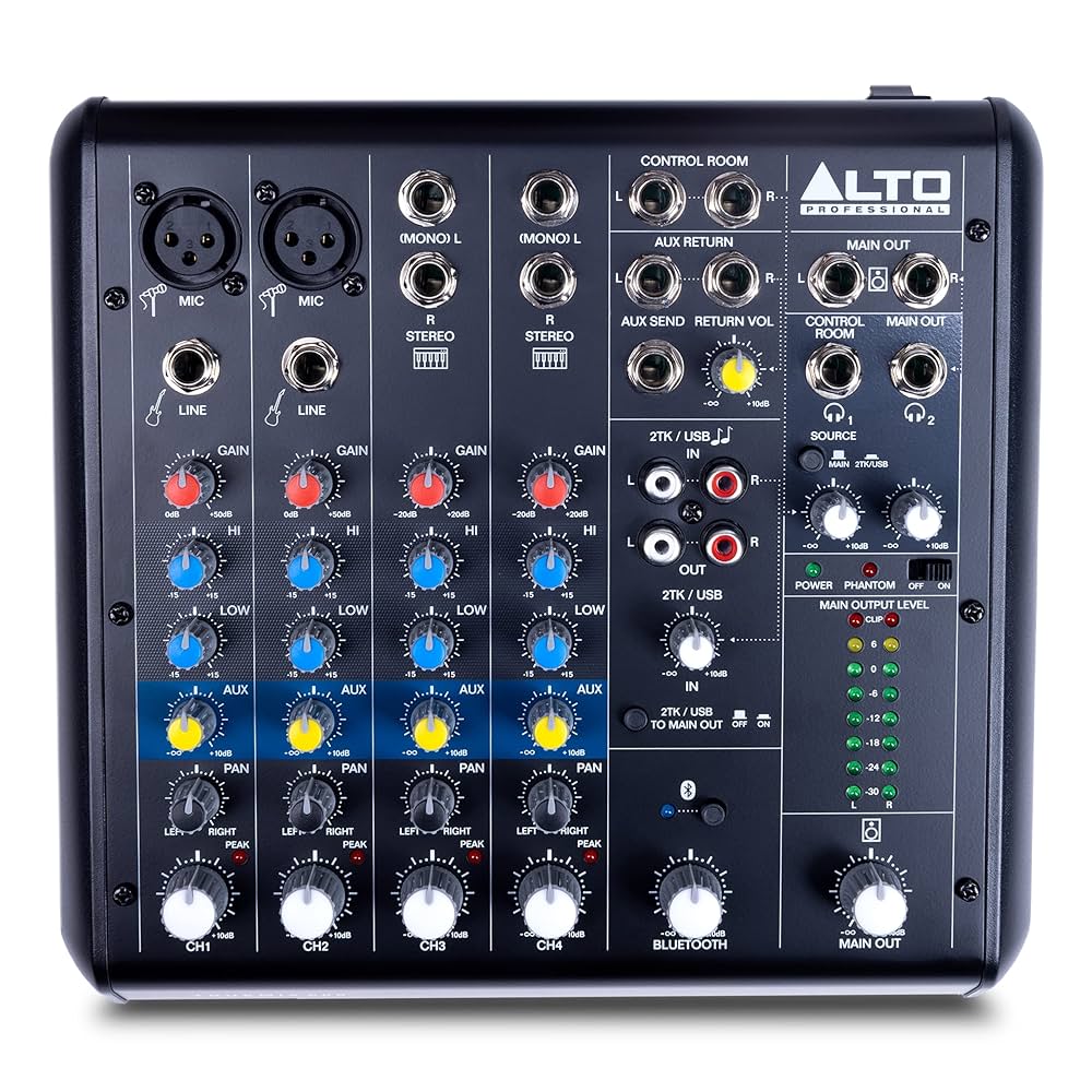 ALTO TRUEMIX600 - 6-CHANNEL COMPACT MIXER WITH USB AND BLUETOOTH