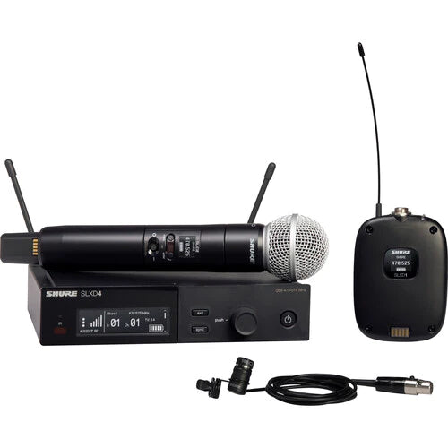 Shure SLXD124/85-H55 Wireless Combo System - Shure SLXD124/85 Digital Wireless Combo Microphone System (H55: 514 to 558 MHz)