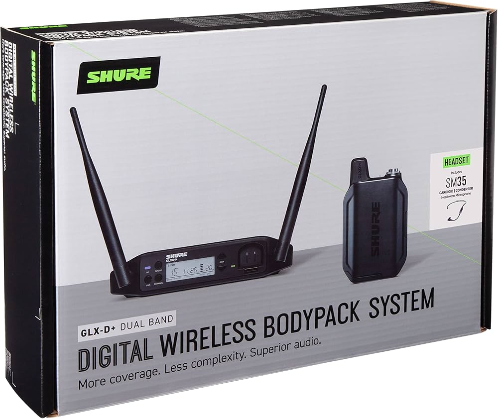 SHURE GLXD14+/SM35 - Digital Wireless Headset System with SM35  Headset Microphone