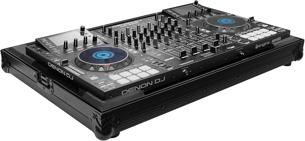 Odyssey FZDNMCX8000BL Case DJ Gear - Black Low Profile Denon MCX8000 Flight Case