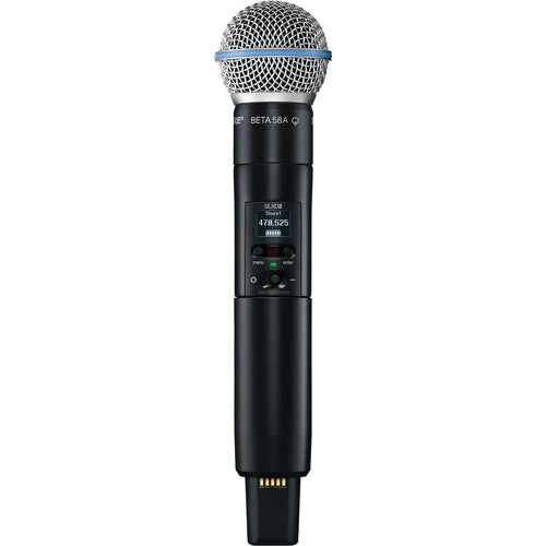 Shure SLXD24D/B58-H55 Wireless Handheld System - Shure SLXD24D/B58 Dual-Channel Digital Wireless Handheld Microphone System with Beta 58 Capsules (H55: 514 to 558 MHz)