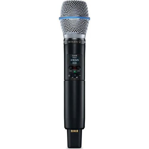 Shure SLXD2/B87A-G58 Wireless Handheld Transmitter - Shure SLXD2/B87A Digital Wireless Handheld Microphone Transmitter with Beta 87A Capsule (G58: 470 to 514 MHz)